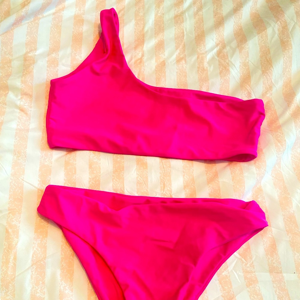 SHEIN Hot pink two piece